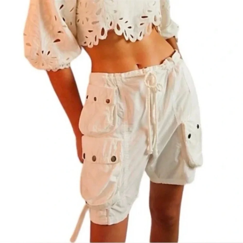 Free People Moon Bay Parachute Shorts Sz Large NWT